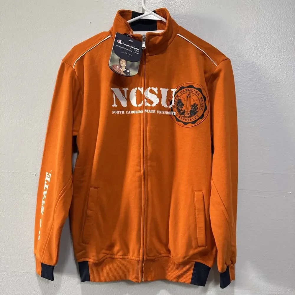 Champion Youth University of North Carolina Full Zip Jacket Orange Boys XL 13-14